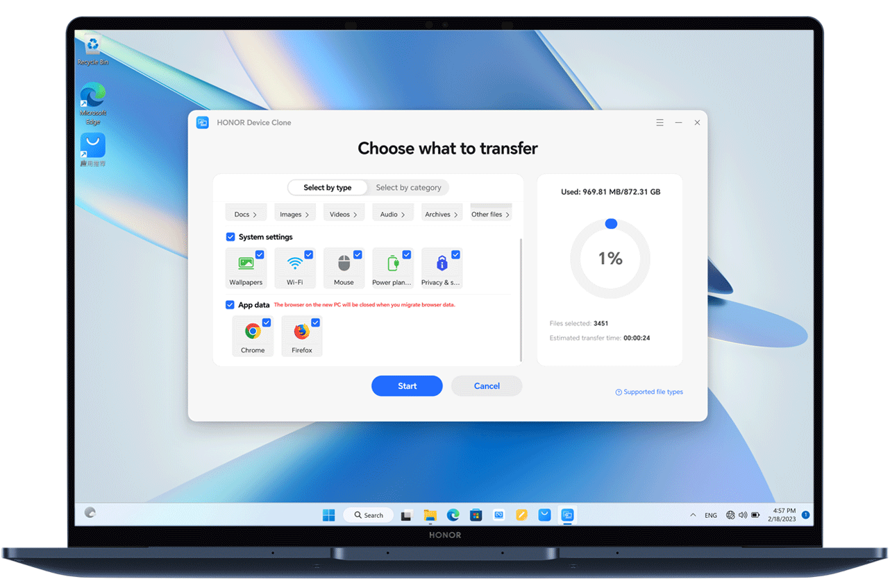 Steps to migrate data from old PC using Device Clone 3